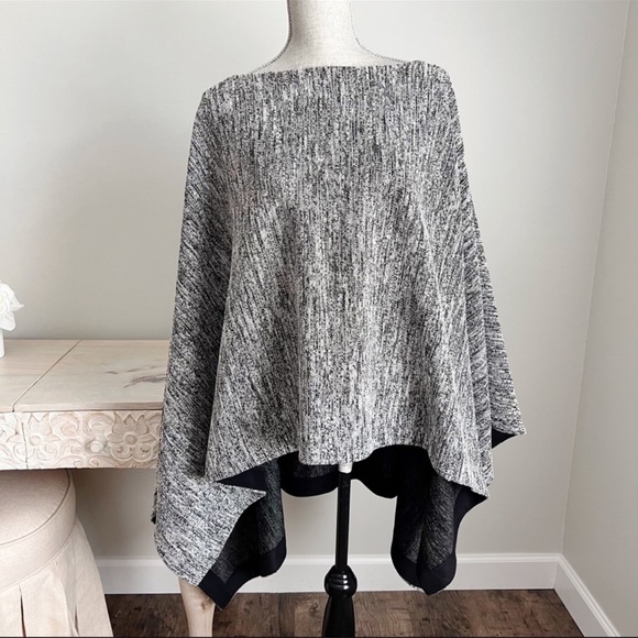 DKNY Poncho Sweater Space Dye Marled Medium Large - Picture 10 of 14